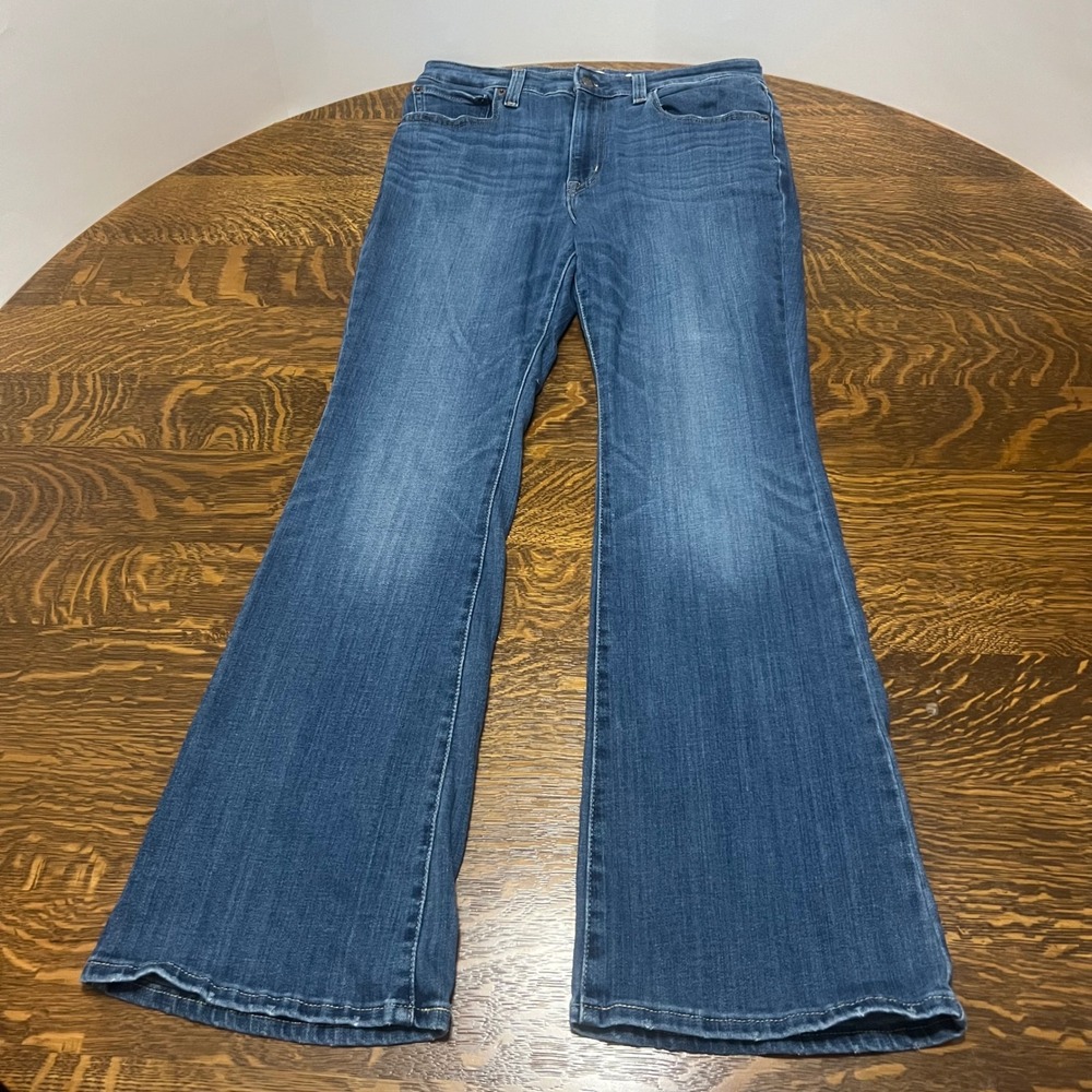 Levi's 726 Flare Jeans Womens 31‎ Blue High Rise Slim Fit Stretch Denim